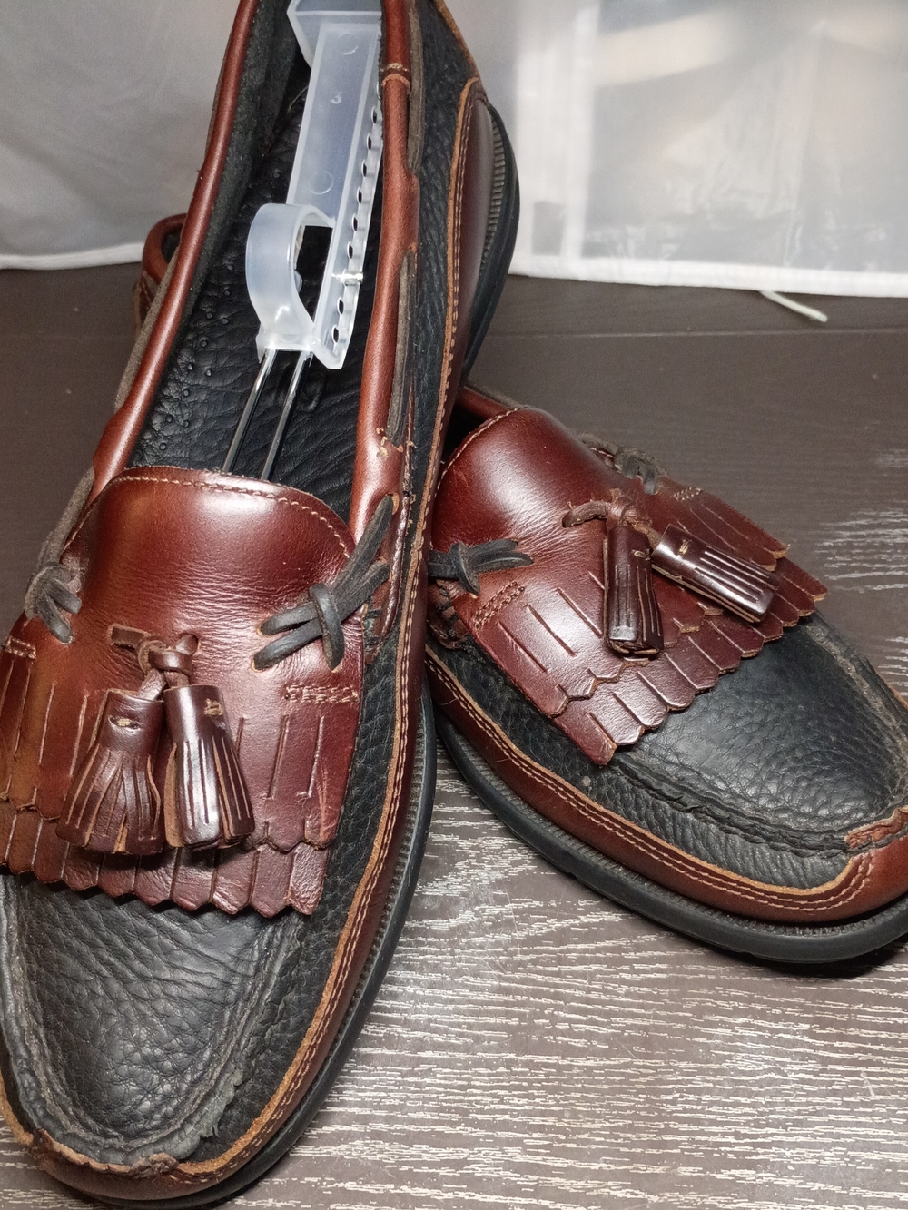 Sperry Brown & Black Leather Tassel Kiltie Loafers. Men's 11M. NEW In Box!!!